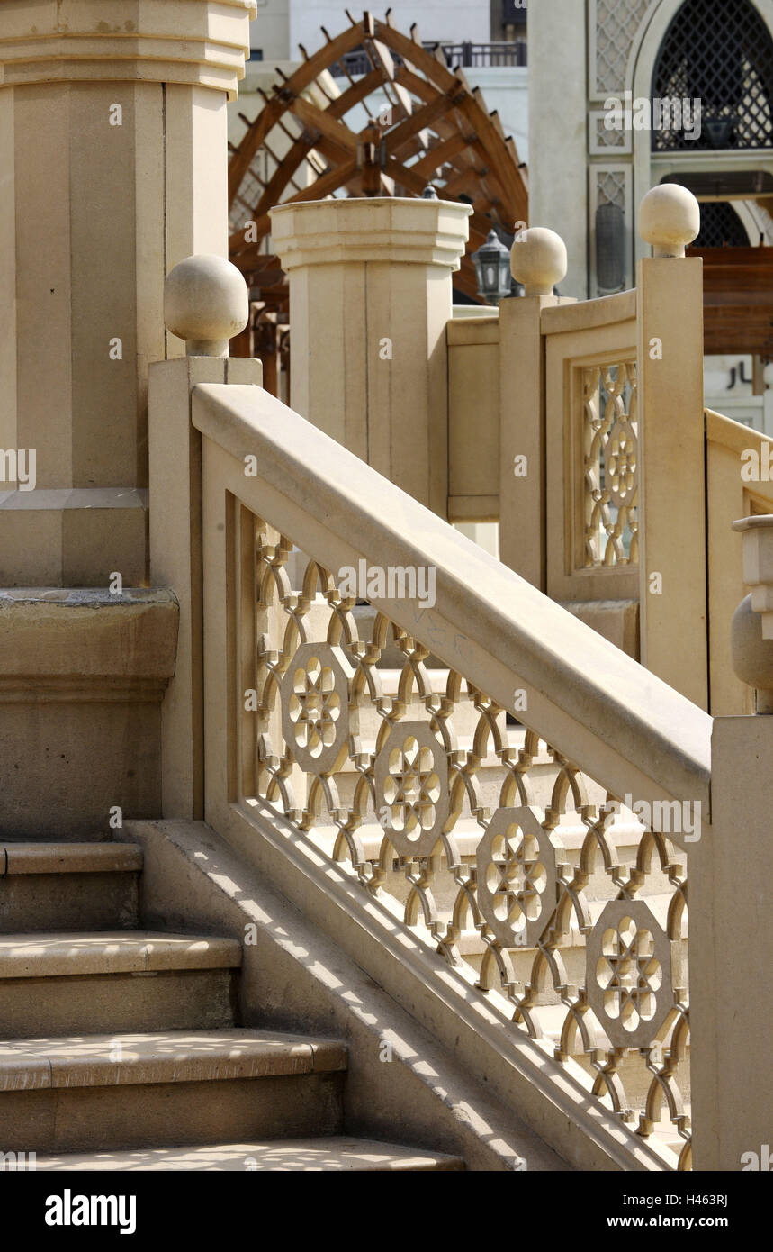 Stairs Banister Dubai United Arab Emirates Stock Photo