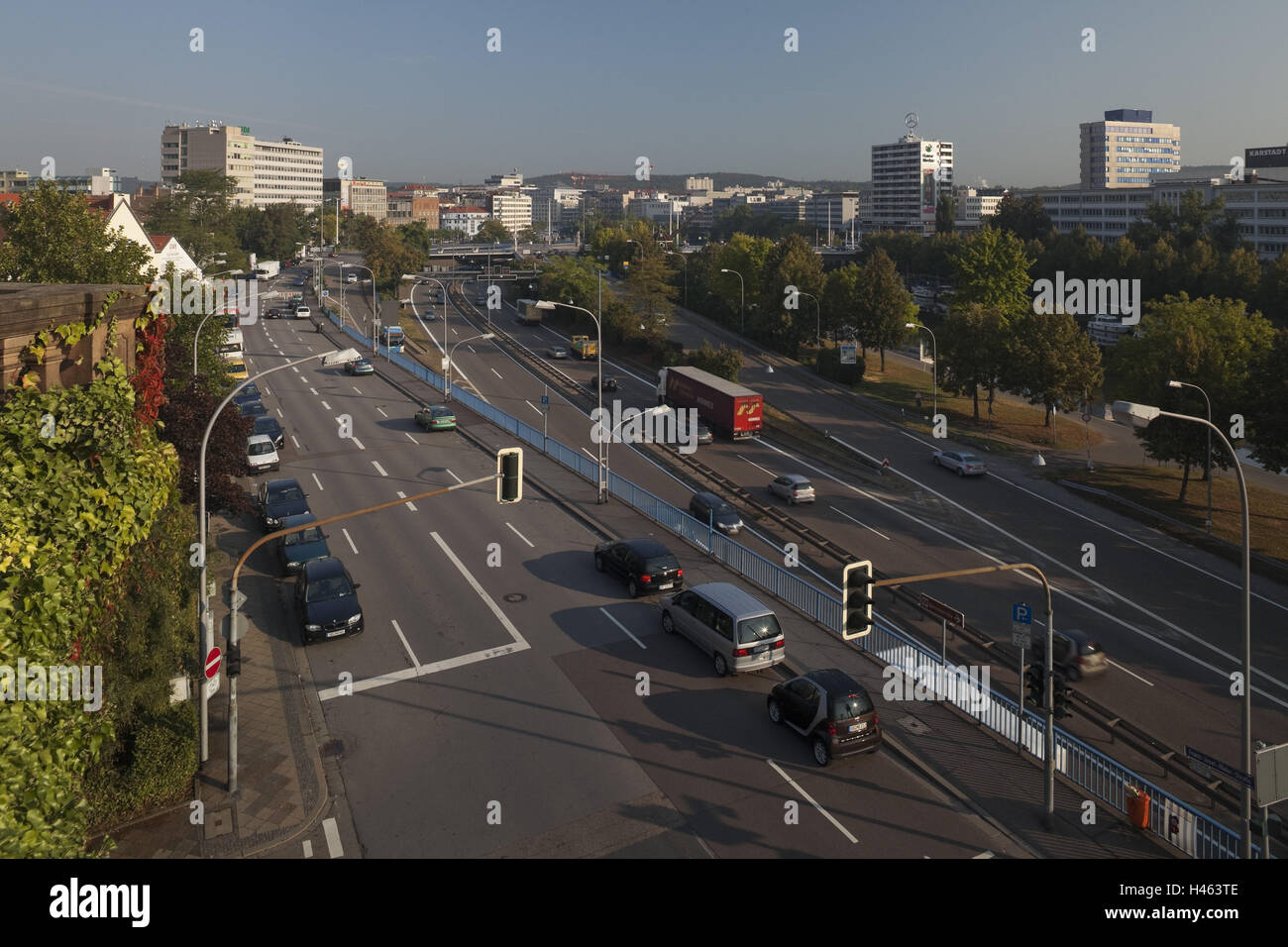 Germany, Saarland, Saarbrucken, town traffic, city ring, Stock Photo