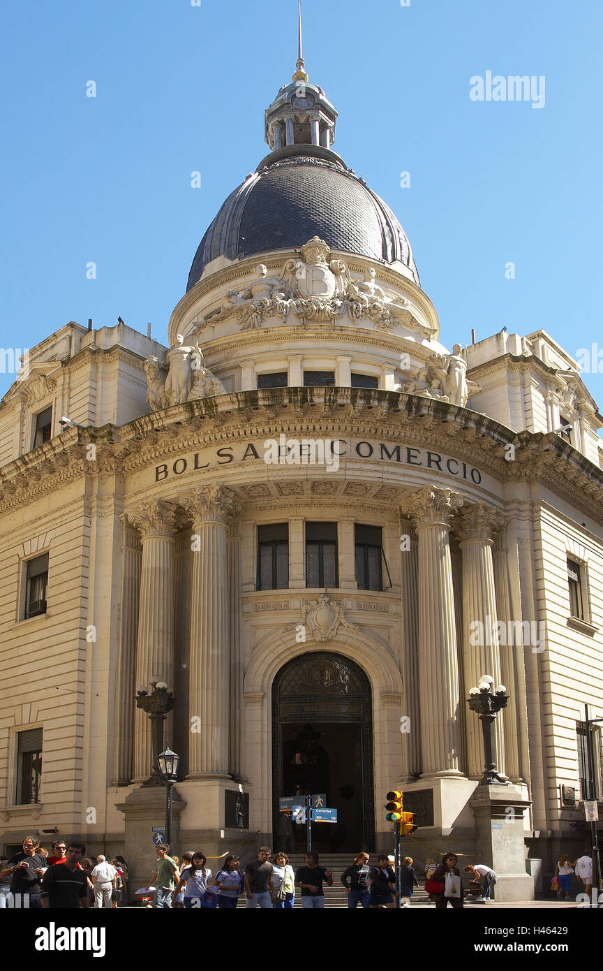 Argentina, Rosario, avenue Avenida Cordobá, stock exchange, Bolsa de  Comercio, pedestrian Stock Photo - Alamy