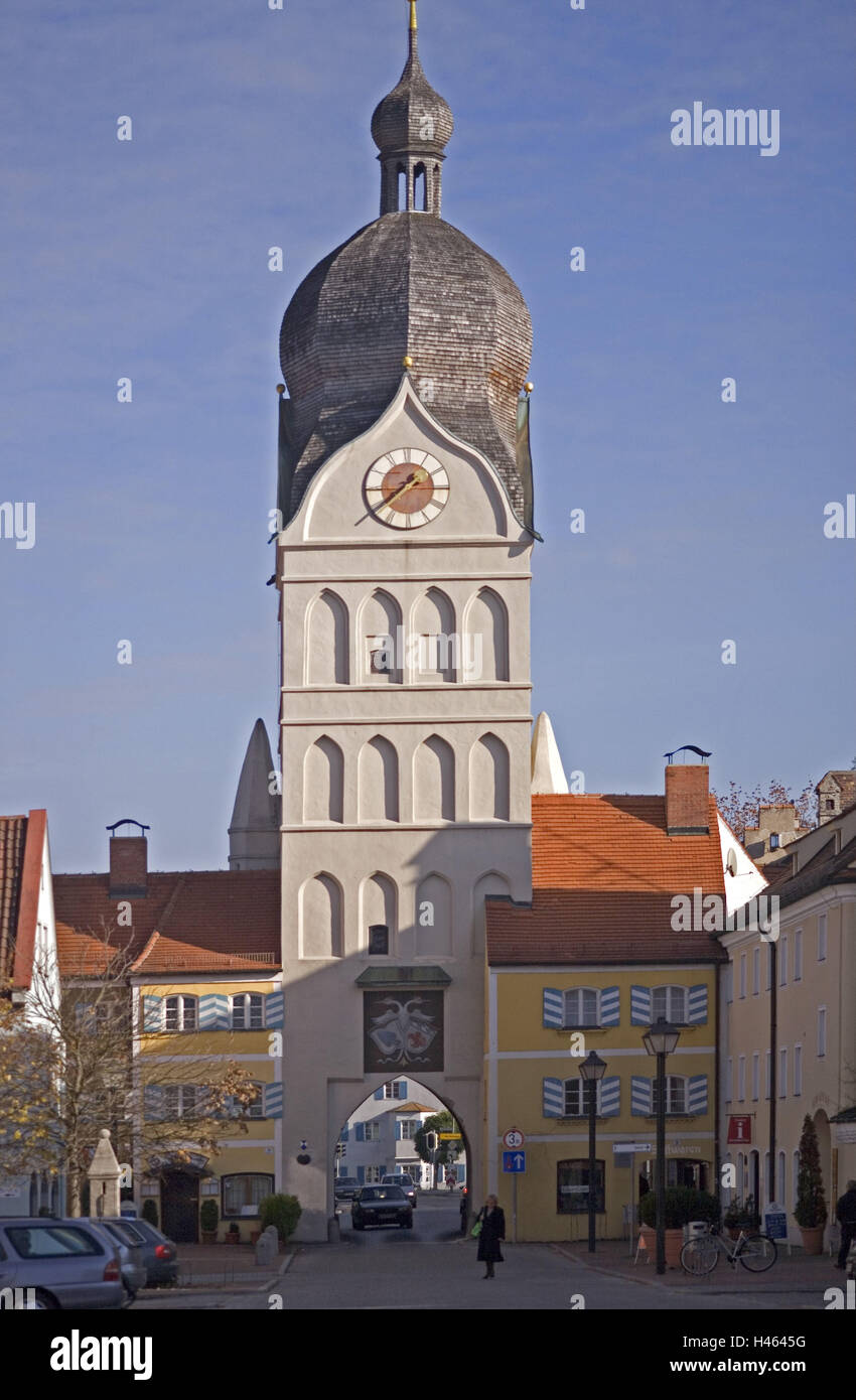Germany, Bavaria, Erding, 'nice tower', Stock Photo