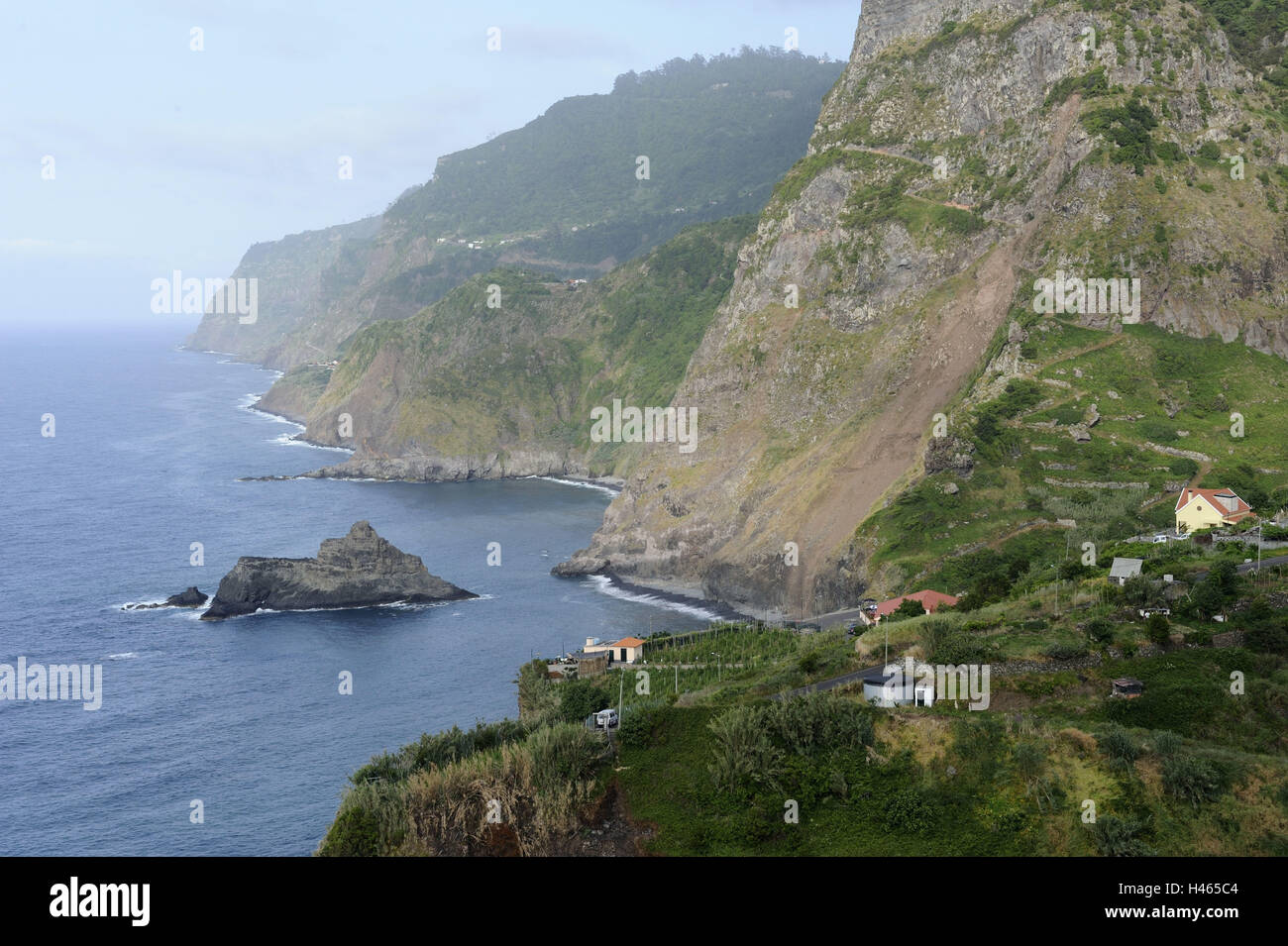 Portugal, island, Madeira, Ponta Delgada, steep coast, Stock Photo