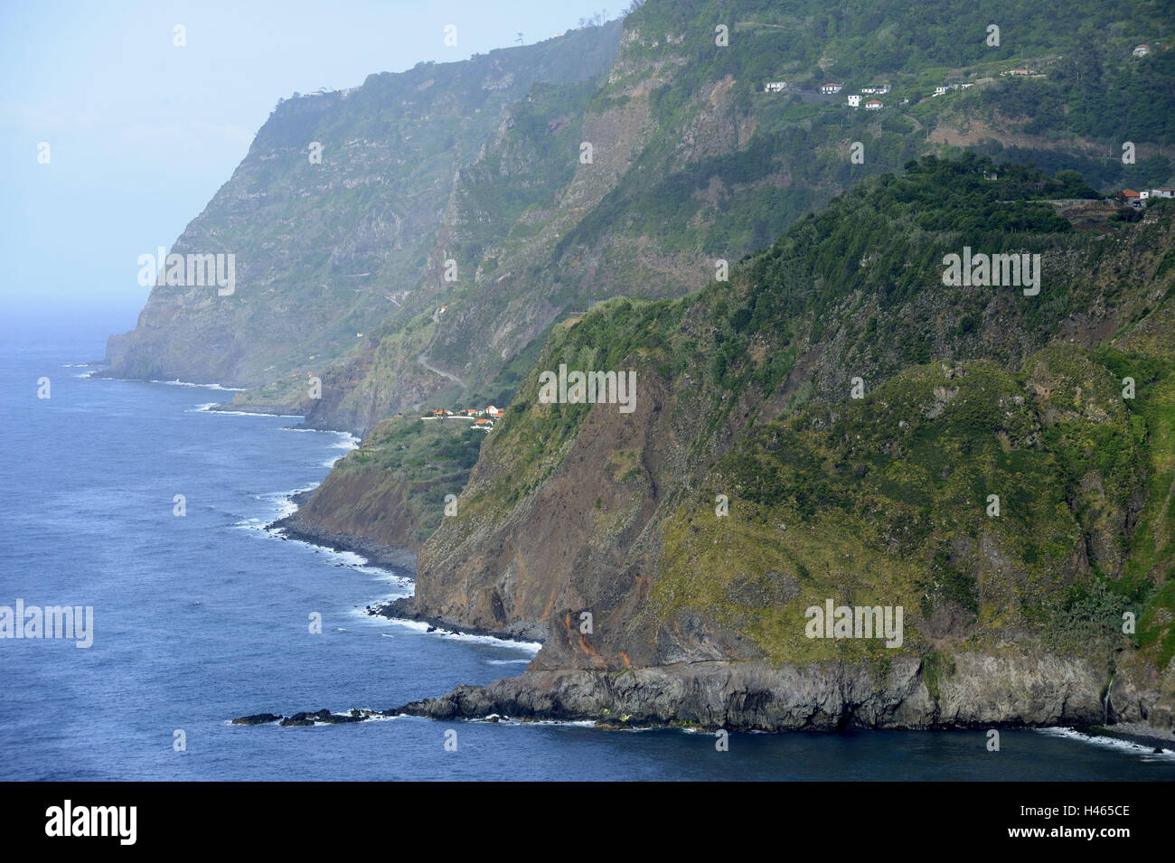 Portugal, island, Madeira, Ponta Delgada, steep coast, Stock Photo