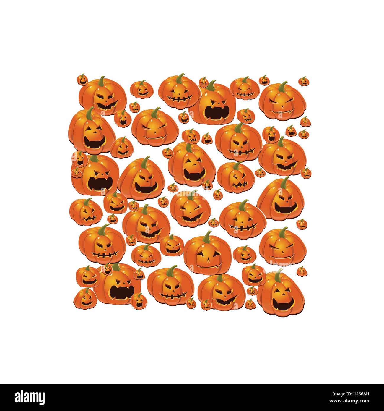 Halloween illustration with pumpkins Stock Vector Image & Art - Alamy