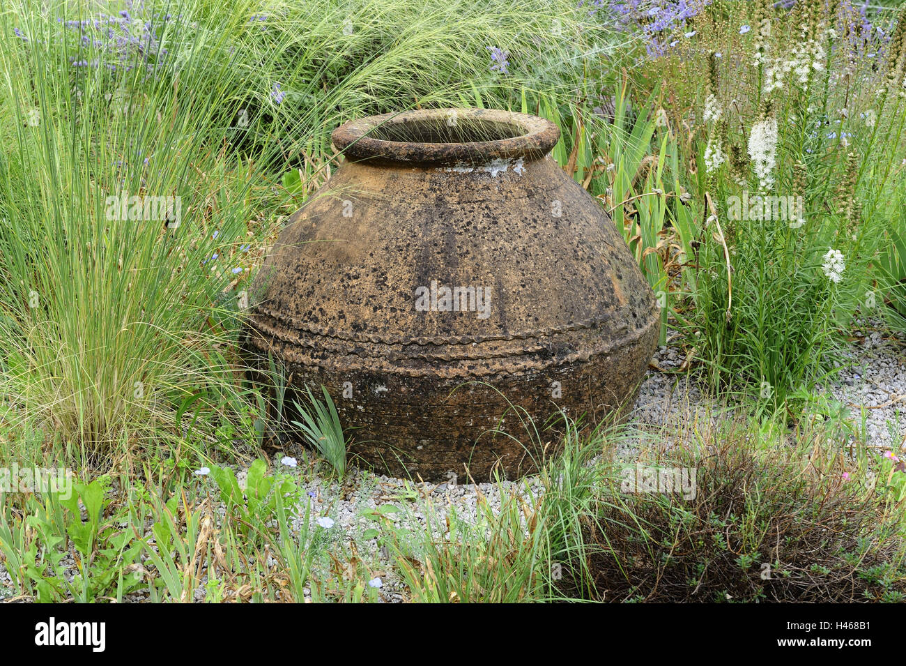 Garden, clay vase, Stock Photo