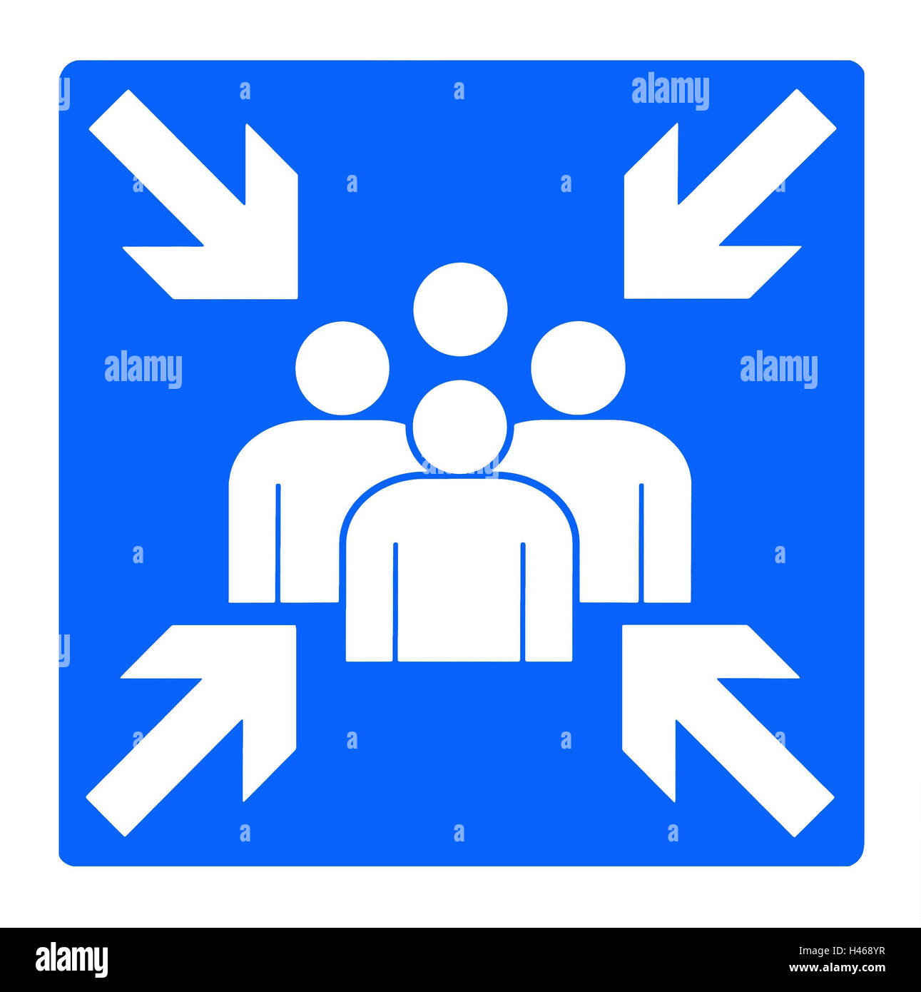 Sign, Meetingpoint, sign, blue, figures, tip, information, contact point, meeting, figure, icon, icon, logo, arrows, group, meeting, meeting, meeting, business, meeting, Stock Photo