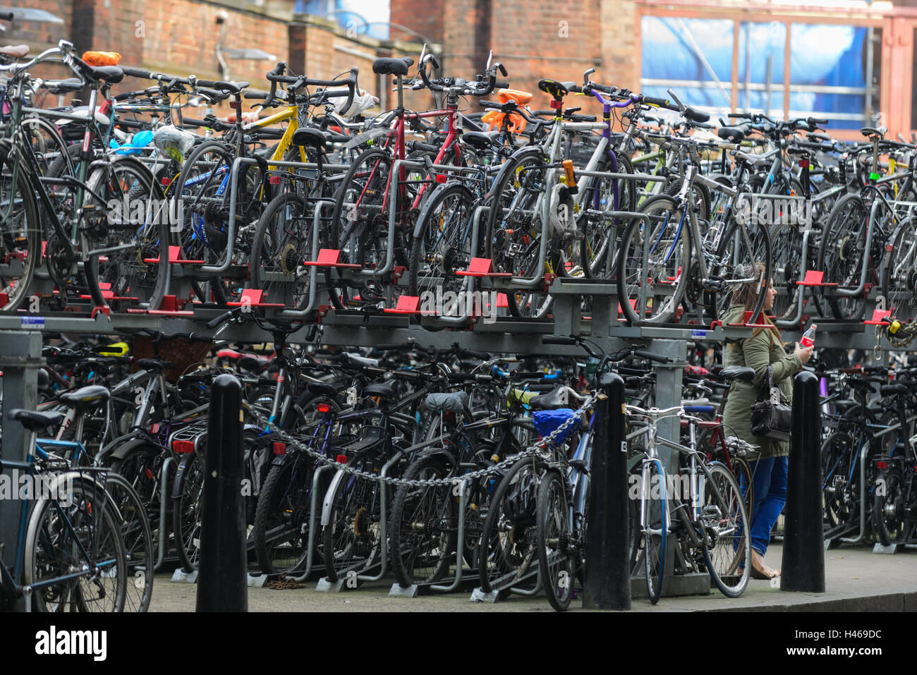 Bicycle racks at Waterloo Train Station, London, UK Stock Photo Alamy