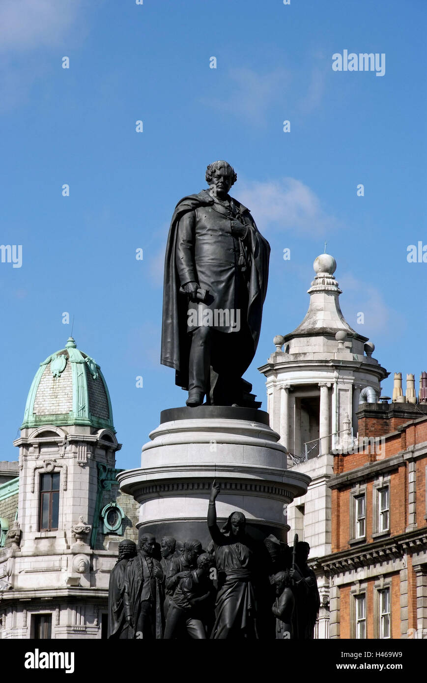 Ireland, Dublin, statue, Daniel O'Connel Stock Photo Alamy