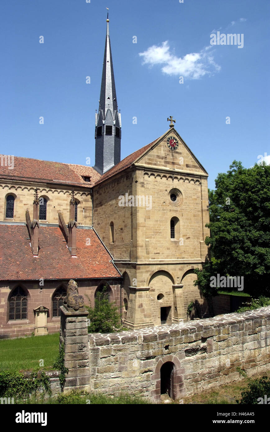 Germany, Baden-Wurttemberg, Enzkreis, Maulbronn, cloister, church, Stock Photo