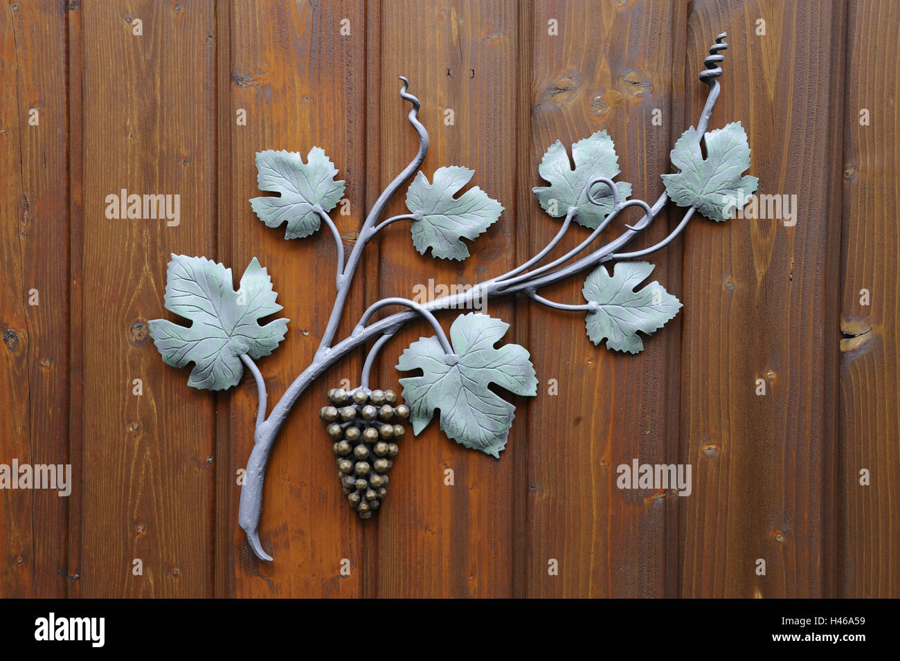 Woodwork wall, smithery, vine, Germany, Lower Franconia, wine, vine