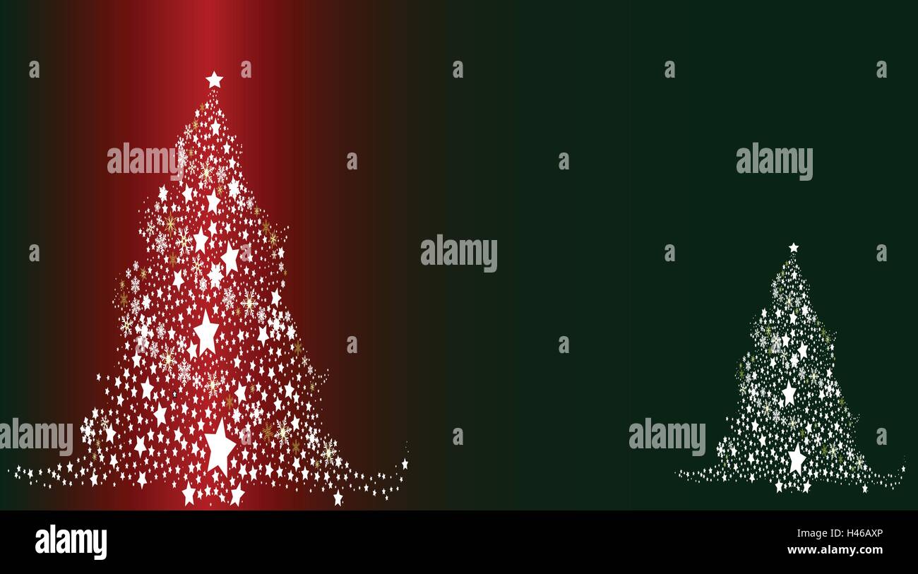 A Christmas Tree created from snowflakes and stars Stock Vector Image ...