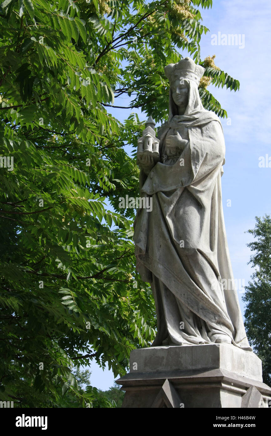 Poland, Wroclaw, figure of a saint piece Hedwig Stock Photo Alamy