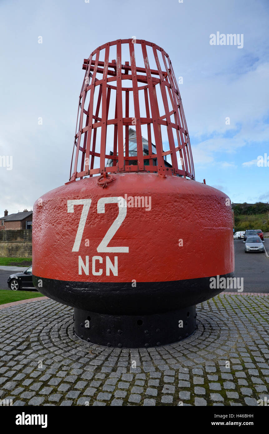 A buoy on the Fish Quay at North Shields in Tyne & Wear Stock Photo