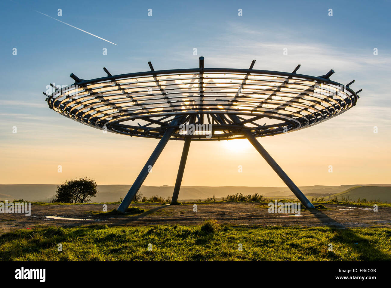 The Halo, a panopticon on Top o' Slate above Haslingden in the ...