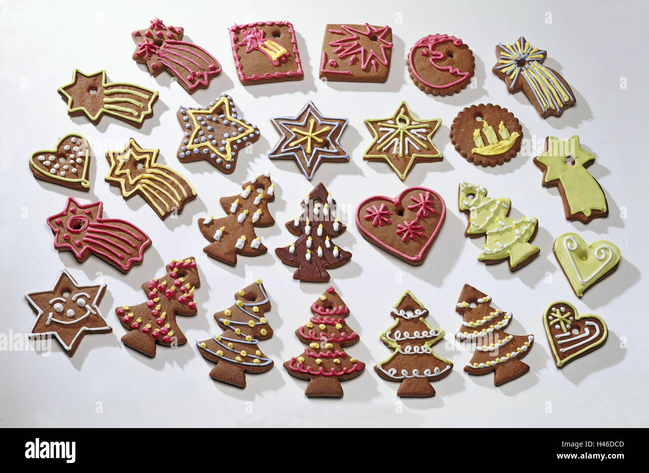 Gingerbreads, Christmas motifs, unique pieces, Stilllife, Stock Photo