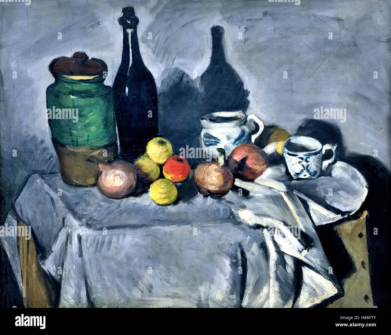 Still Life Fruits and Crockery 1869 Paul Cezanne 1839-1906 France French Stock Photo