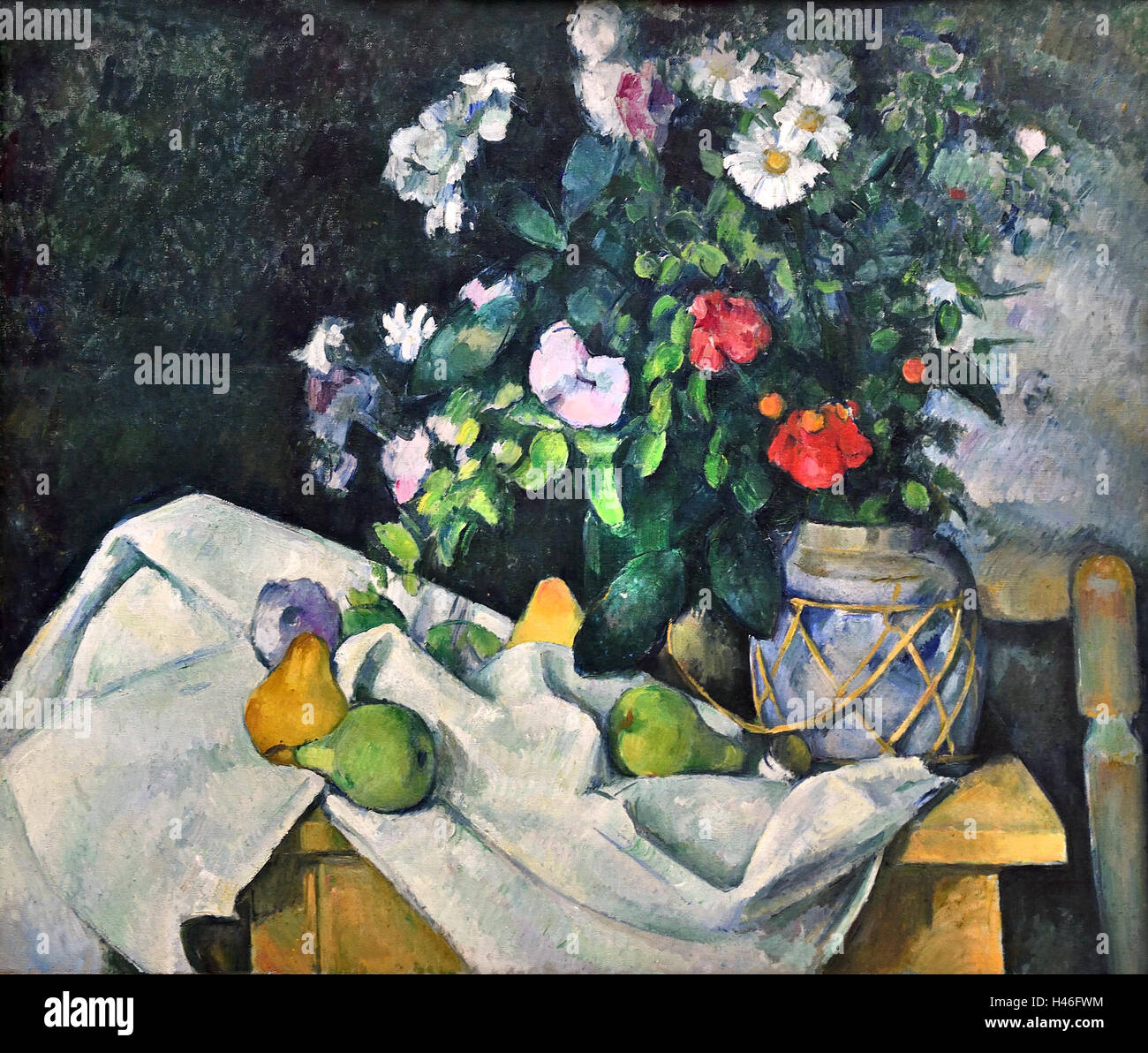 Still Life with Flowers and Fruit 1888 - 1890 Paul Cezanne 1839-1906 France French Stock Photo