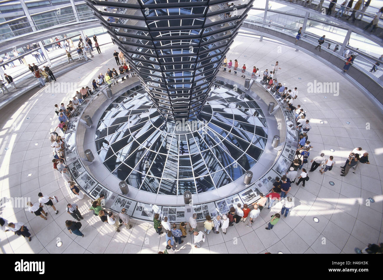 Germany, Berlin, Reichstag building, dome, interior, visitors, Stock Photo