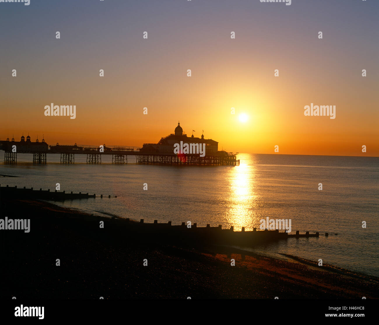 Eastbourne Sussex Beach Pier Stock Photo
