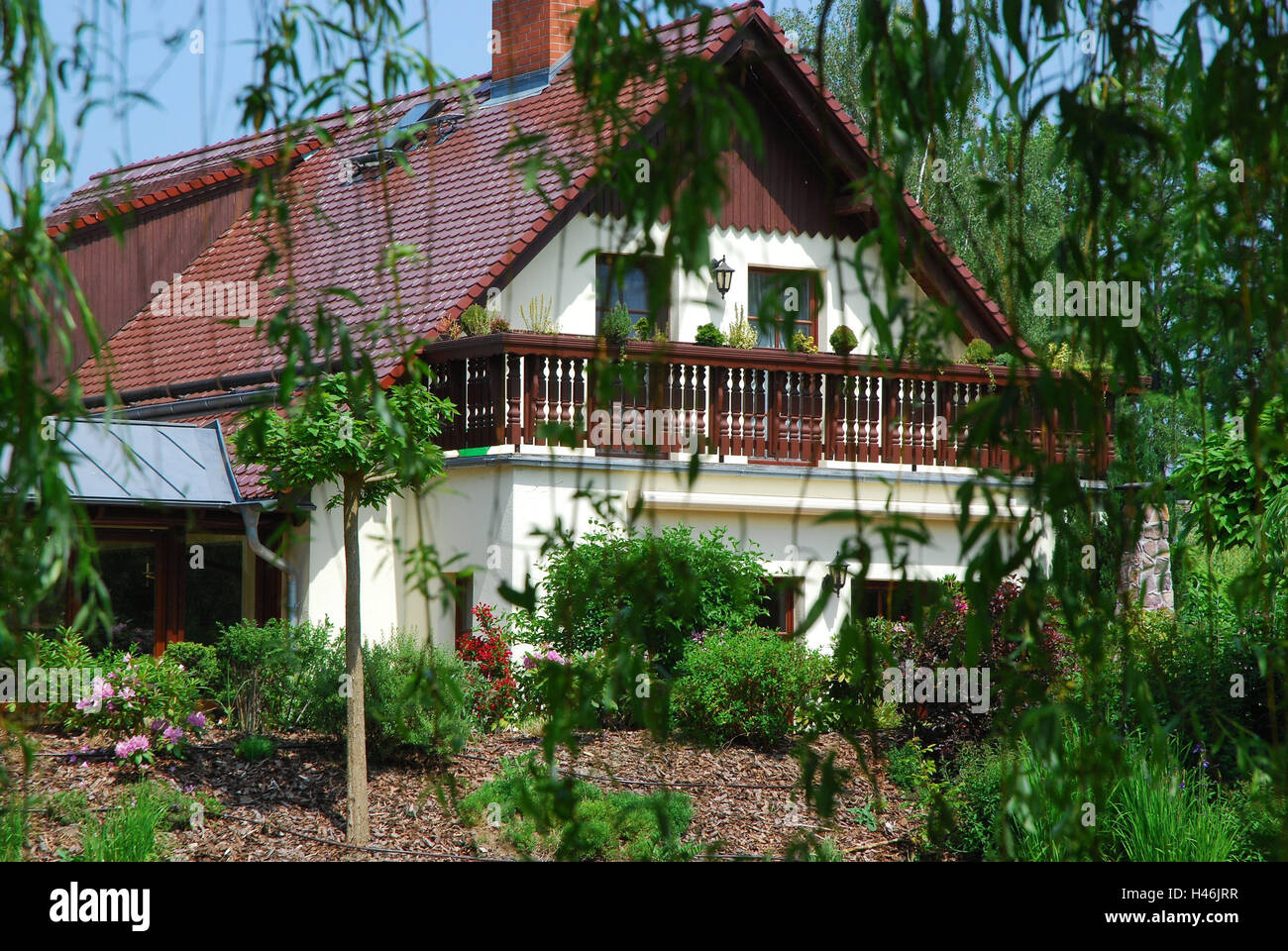 Germany, Brandenburg, Lusatia, Lübbenau, Lehde, Spreewald, residential