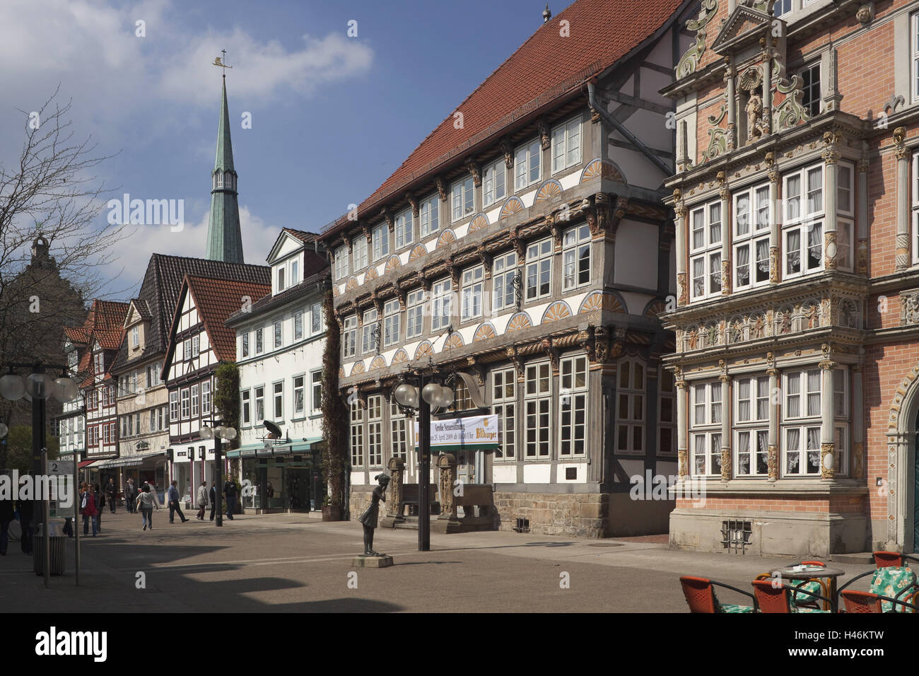 Germany, Lower Saxony, Hameln on the Weser, houses in Osterstrasse Stock Photo Alamy