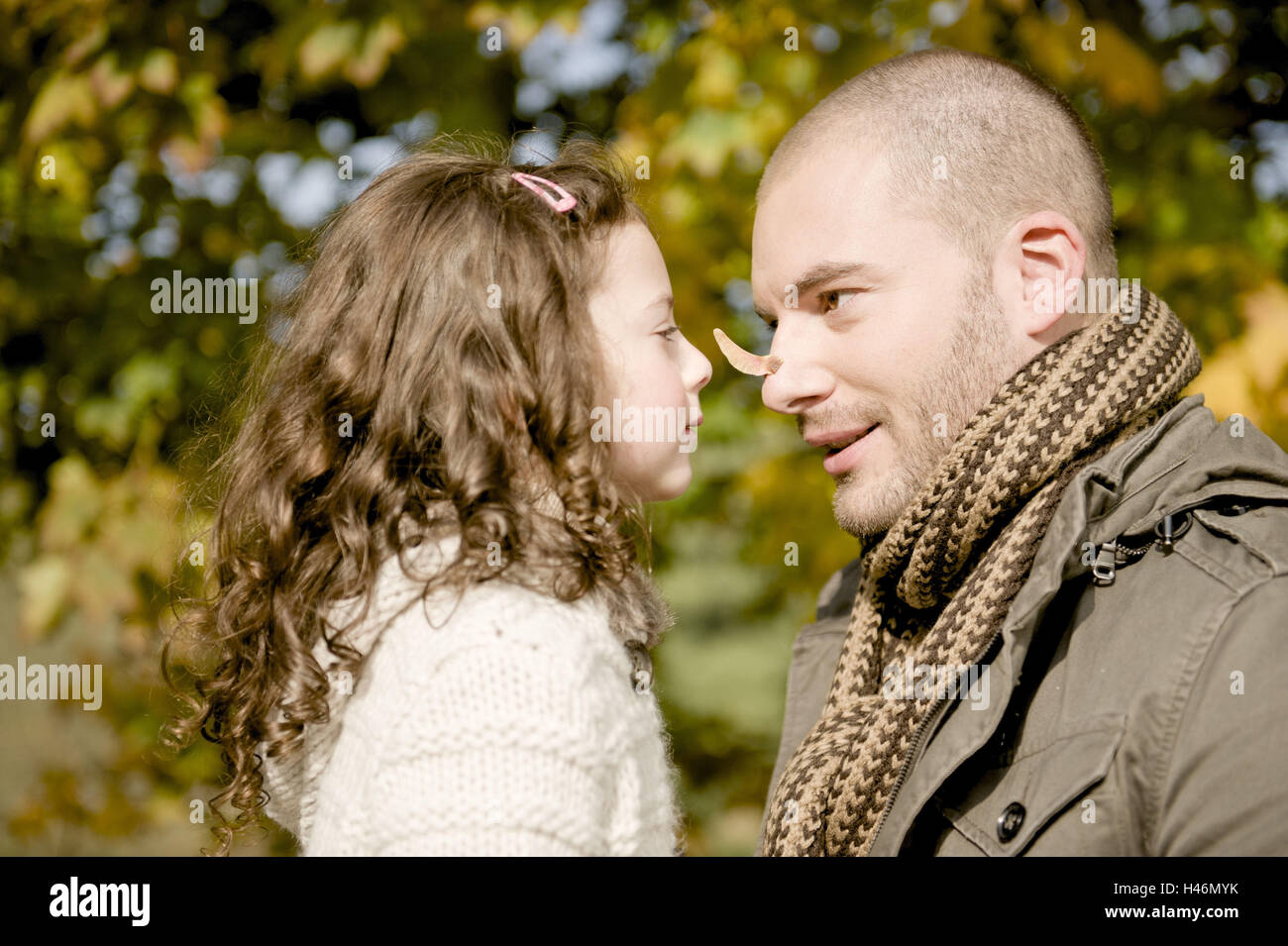 Father and subsidiary look, Stock Photo