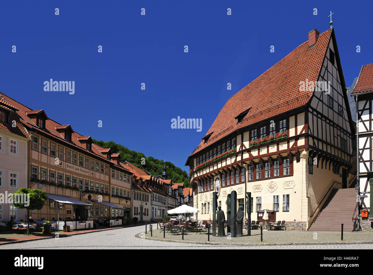 Germany, Saxony-Anhalt, Harz, Stolberg, city hall, Stock Photo