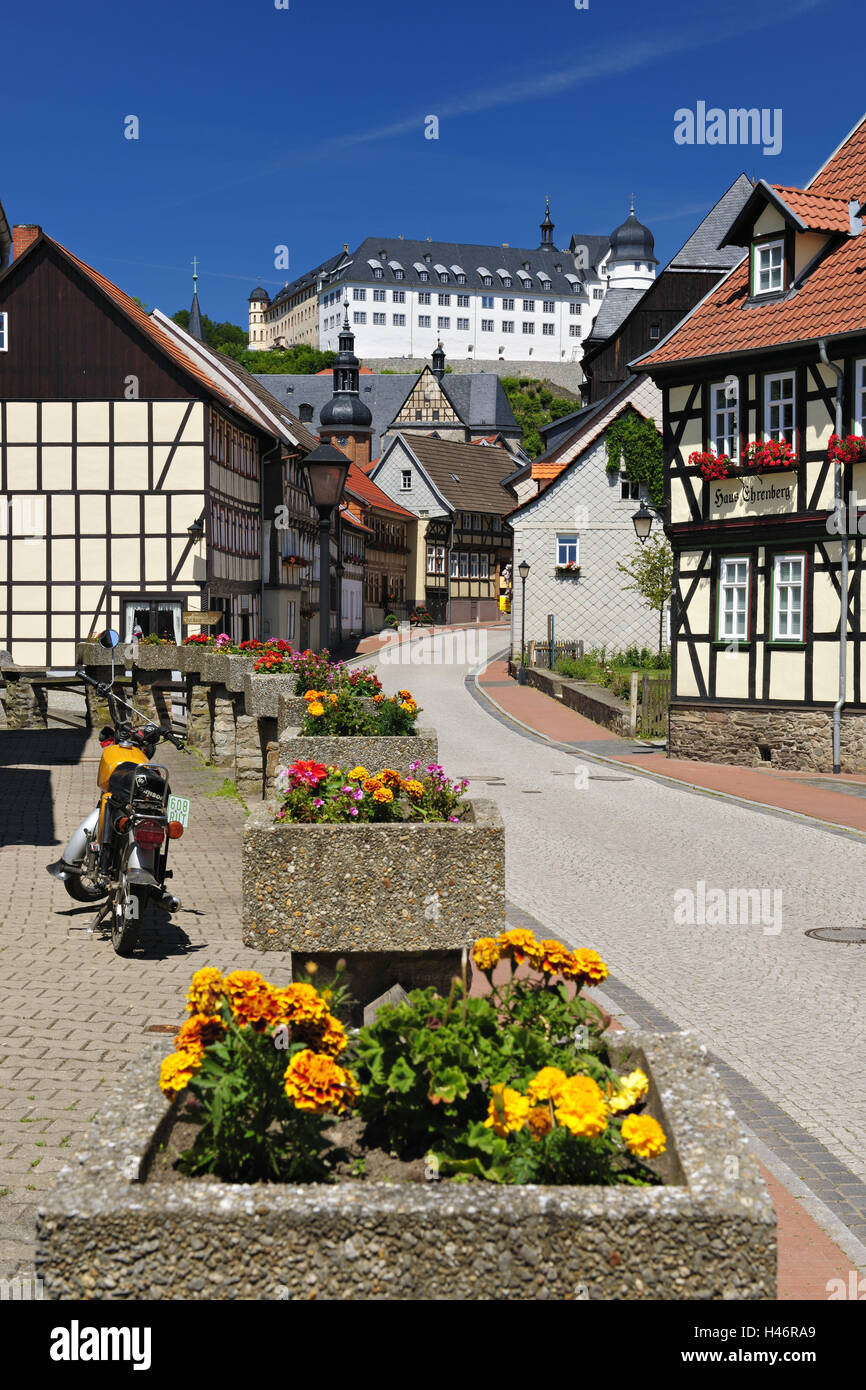 Germany, Saxony-Anhalt, Harz, Stolberg, castle view, Stock Photo