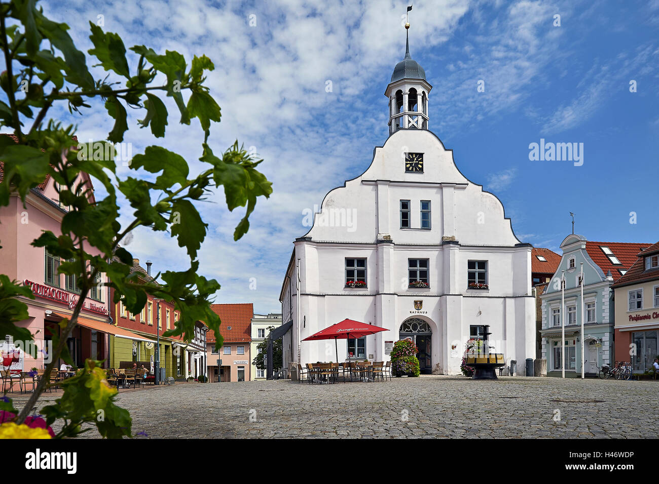 Old Town Hall in Wolgast, Mecklenburg Western Pomerania, Germany Stock