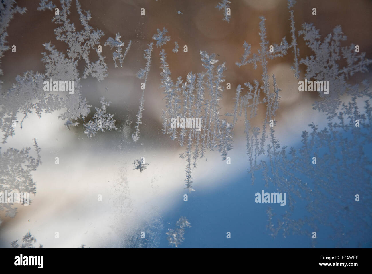 Window with Frost and Snow in Background Stock Photo Alamy