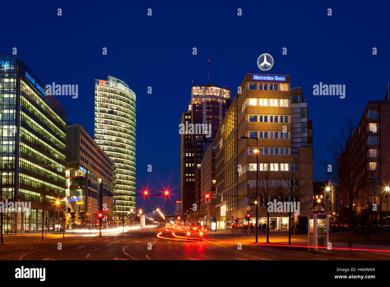 Berlin, Potsdamer Platz, night photography Stock Photo - Alamy