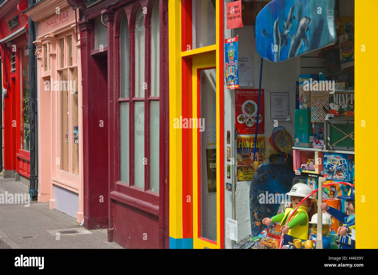 Ireland, Clonakilty, coloured house facades Stock