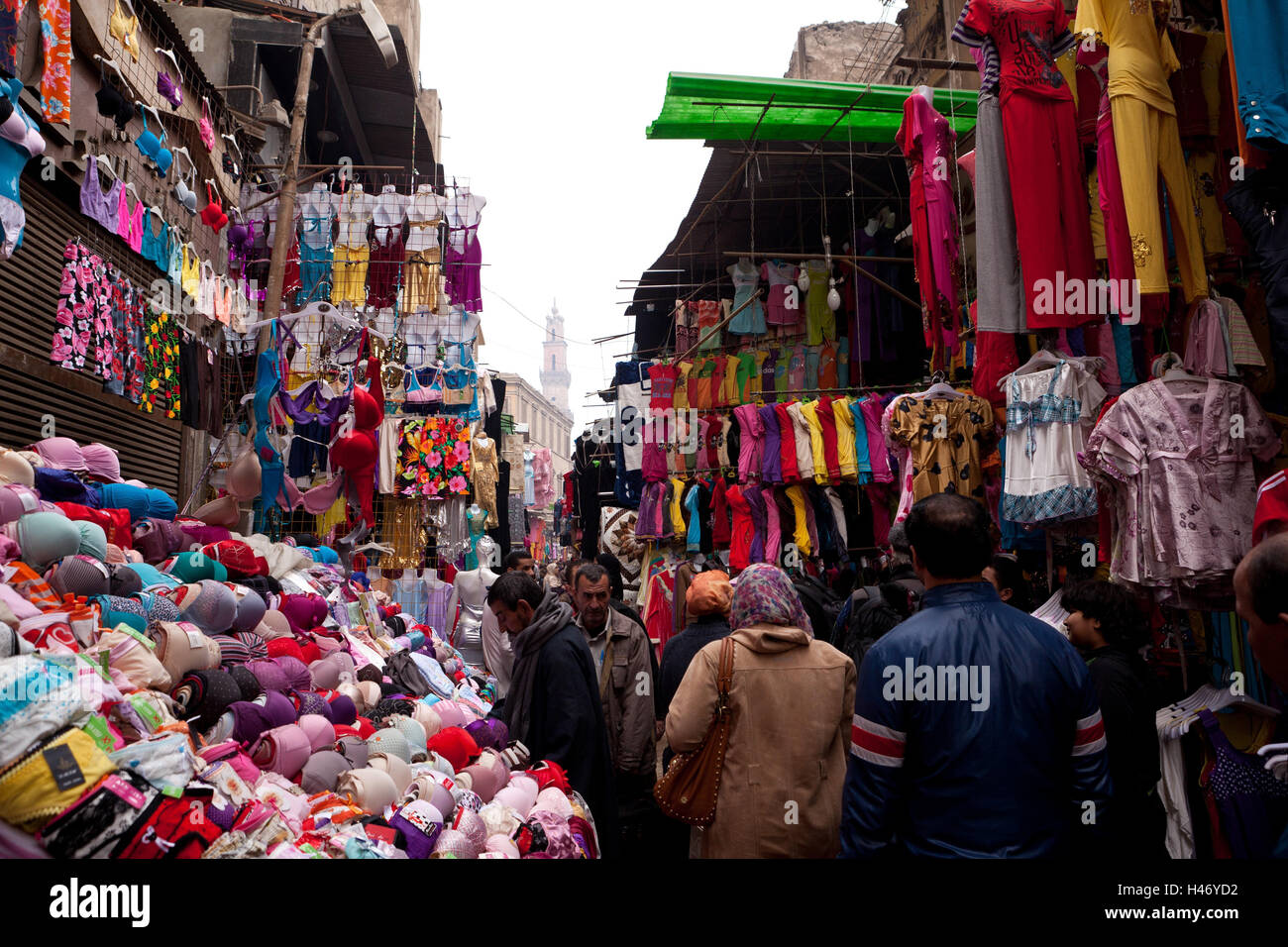 Egypt, Cairo, Islamic old town, clothes market Stock Photo Alamy