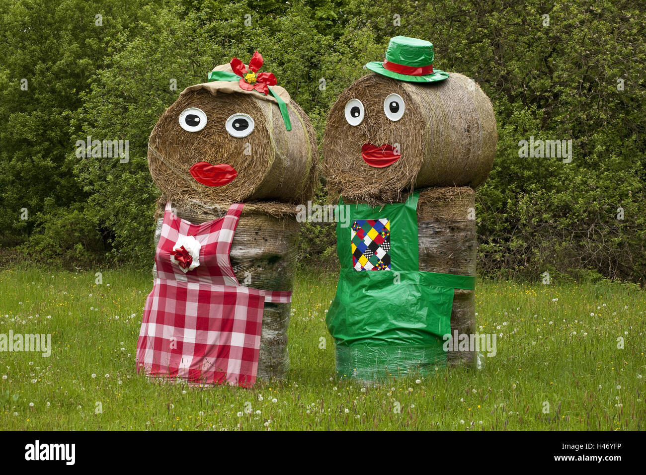 Straw bales dolls Stock Photo Alamy
