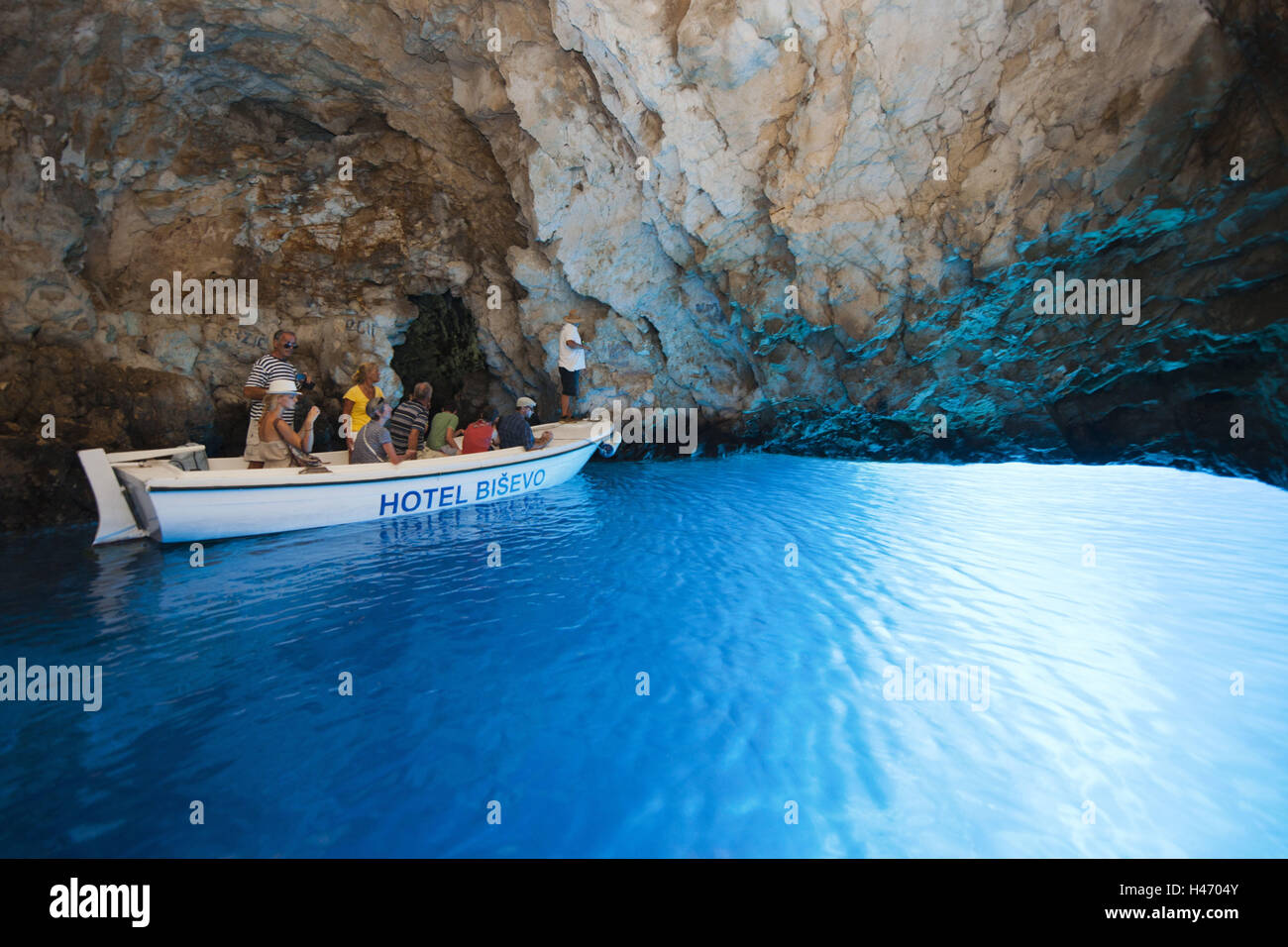 Croatia, Dalmatia, Vis, the Blue Grotto 'Modra Spilja' on the island Bisevo  Stock Photo - Alamy