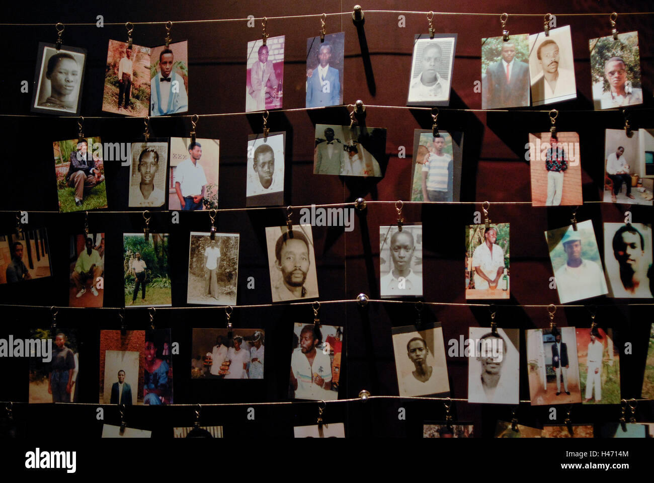 RWANDA Kigali Genocide Memorial located in Gisozil, during the genocide in April 1994 nearly one Million Tutsi were killed by Hutu murder, displayed historical images of murdered Tutsi victims Stock Photo