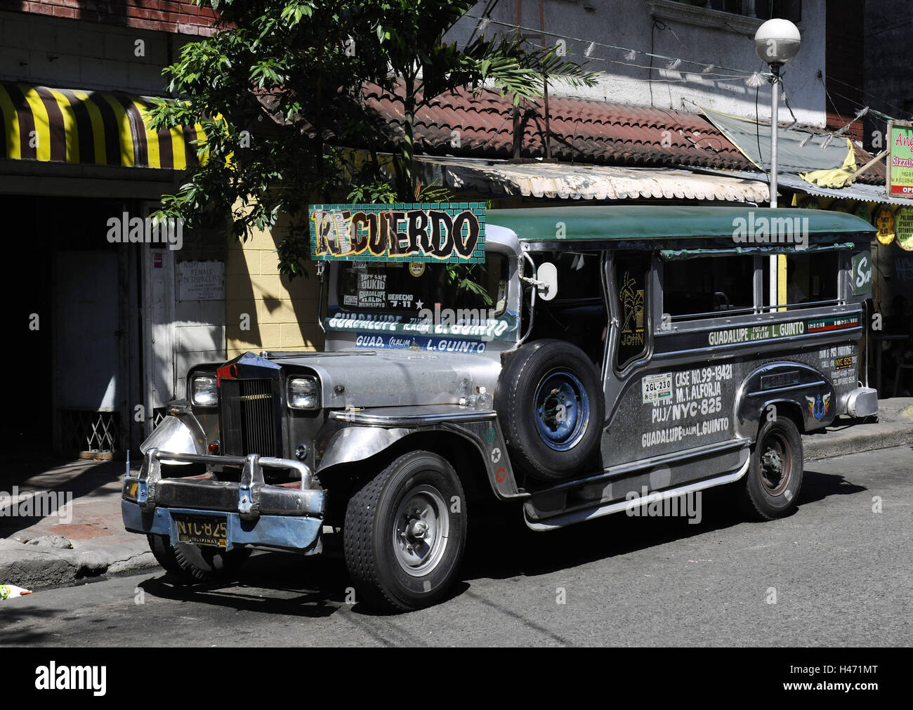 Jeepney taxi, car, Manila, the Philippines Stock Photo