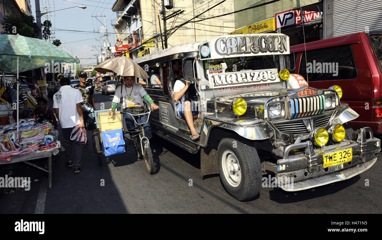 Jeepney taxi, car, Manila, the Philippines Stock Photo Alamy