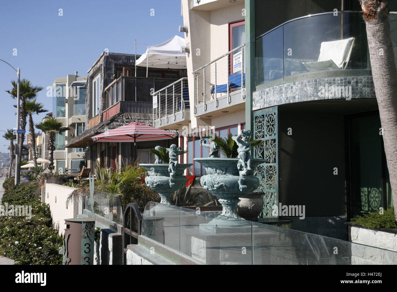 The USA, California, San Diego, mission Bay, seafront, houses, Stock Photo