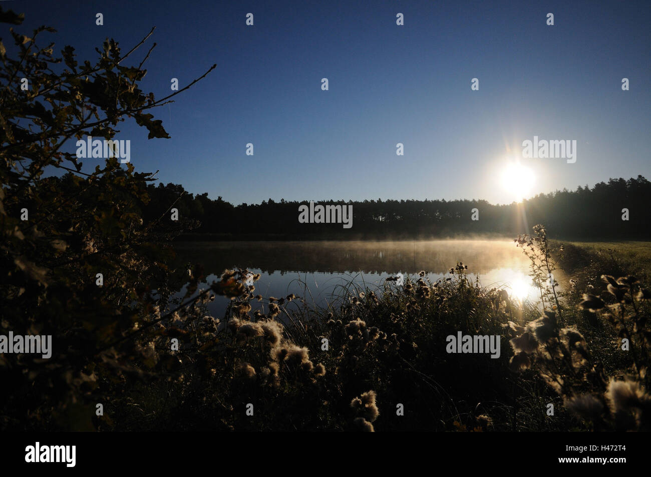 Sea scenery, sunrise, autumn, morning mood, Stock Photo