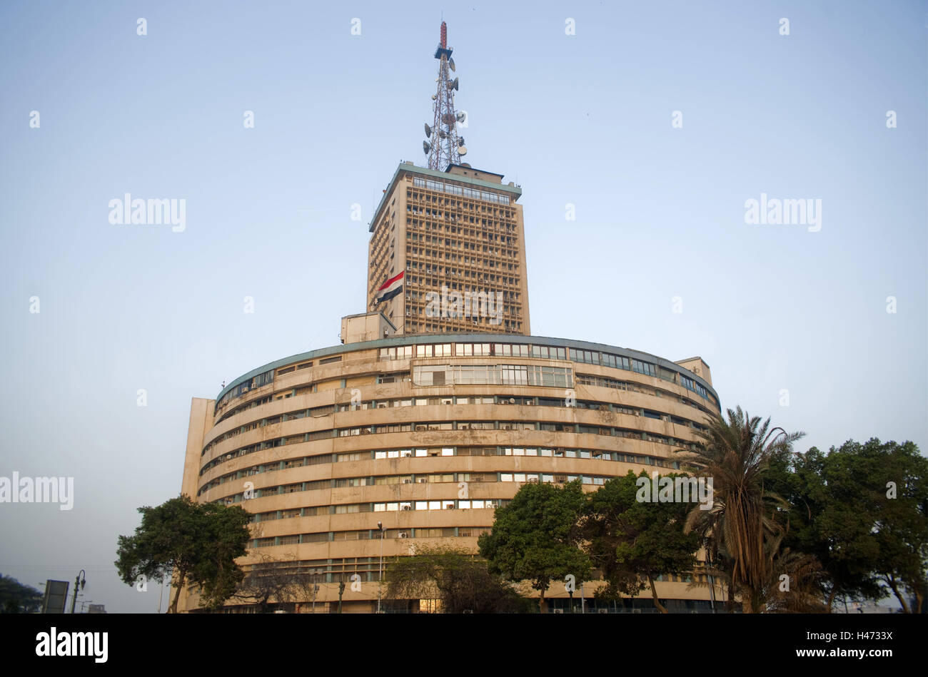 Egypt, Cairo, building the state television Stock Photo Alamy
