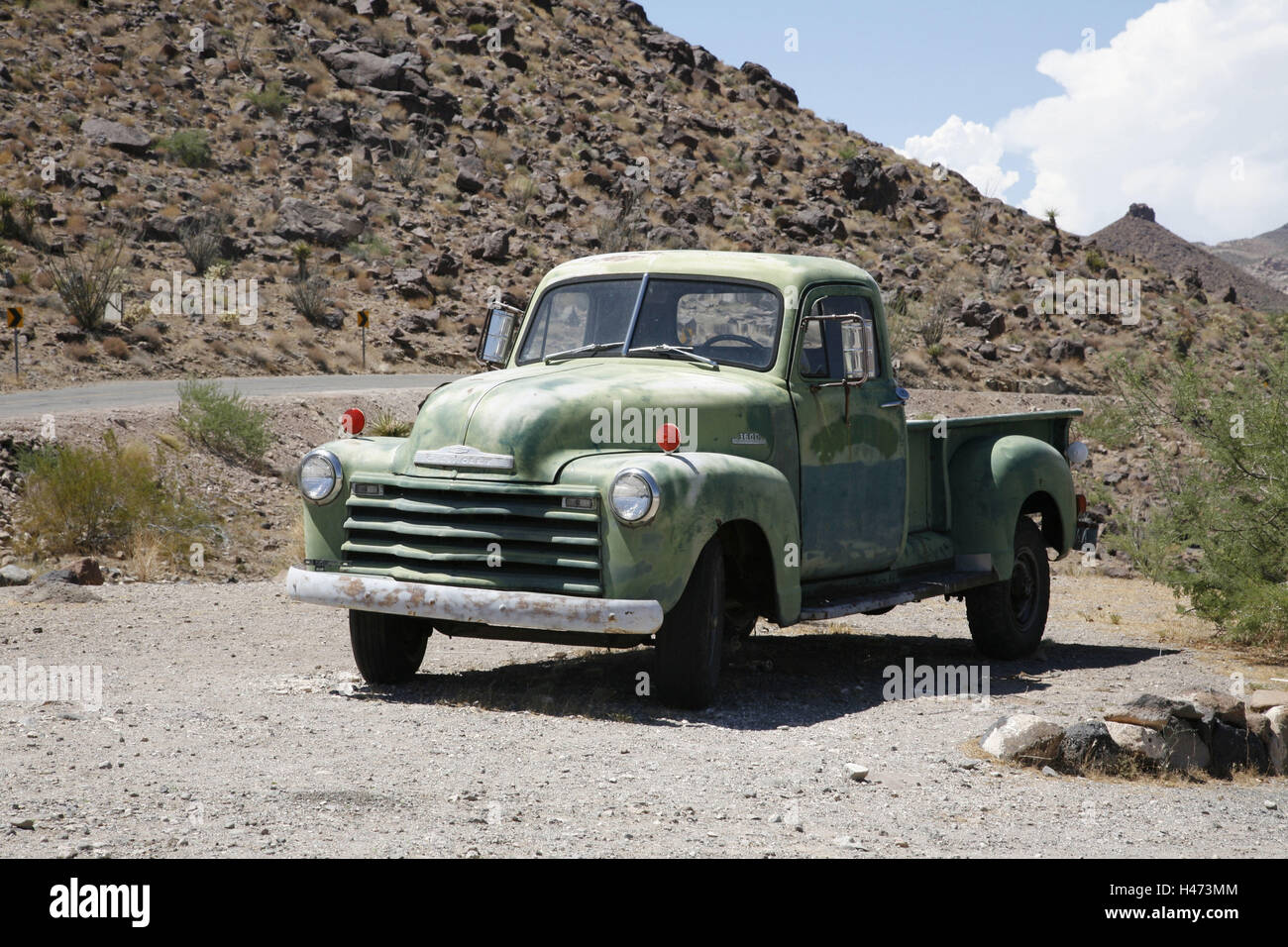The USA, Arizona, Cool Springs, pass, Sitgreaves pass, route 66, car, pick-up, Stock Photo