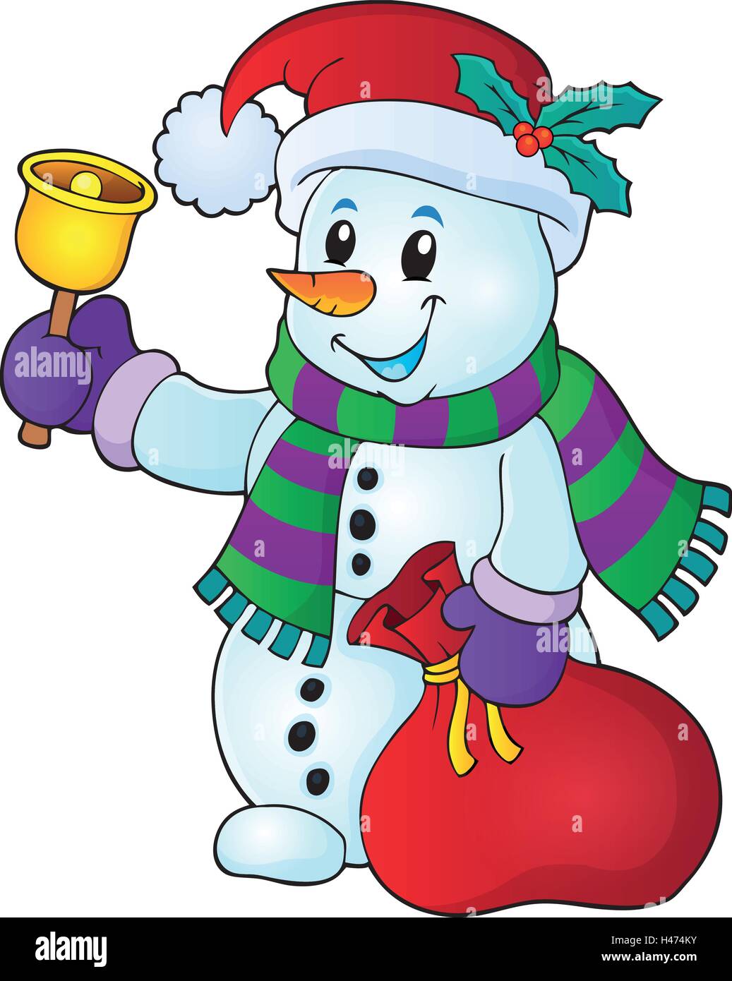 Christmas snowman topic image 1 - eps10 vector illustration Stock ...