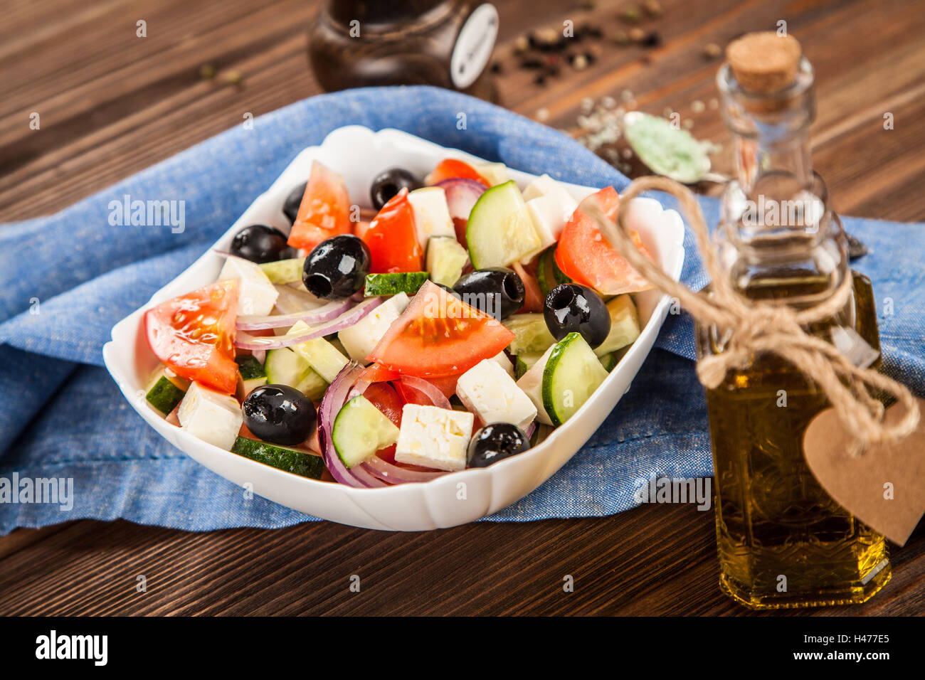 Delicious greek salad Stock Photo Alamy