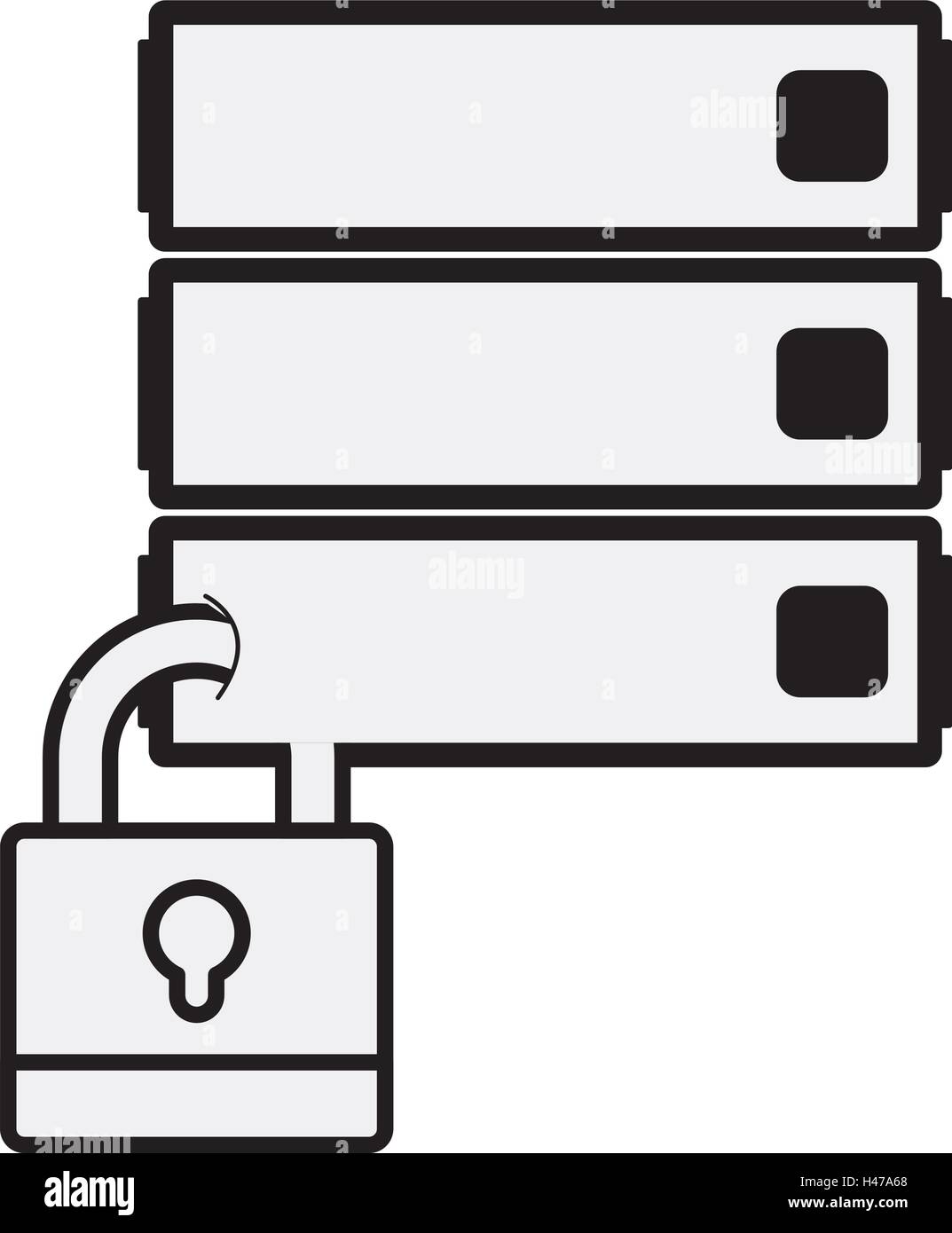 silhouette file with padlock Stock Vector Image & Art Alamy