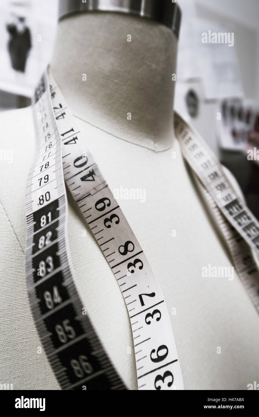 Dressform with Tape Measure Stock Photo