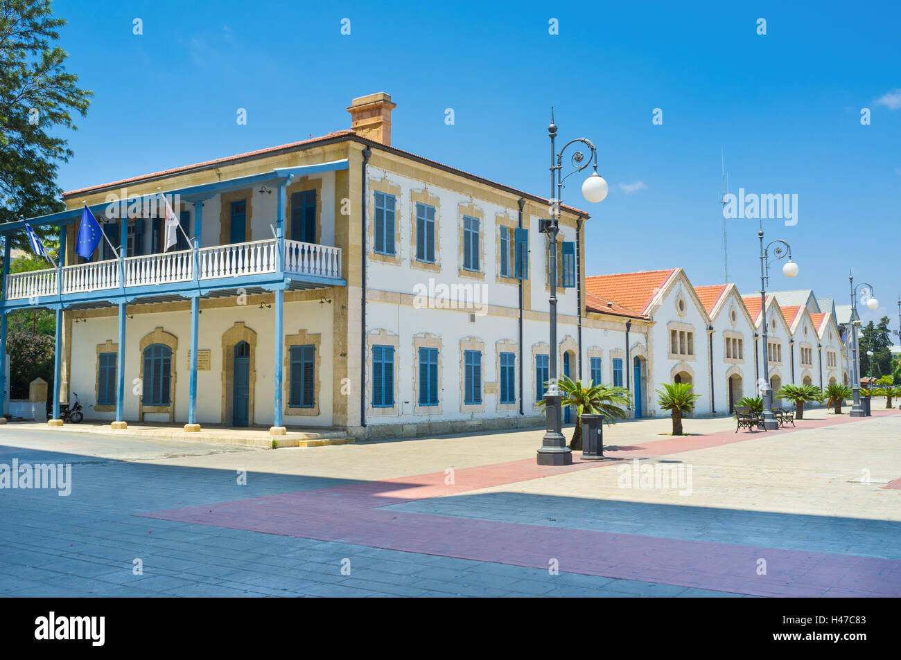 The Europe square is one of the beautiful places of Larnaca, Cyprus. Stock Photo