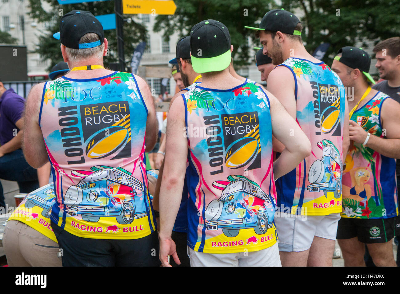 London Beach Rugby Tournament 2016 -Finsbury Square Stock Photo