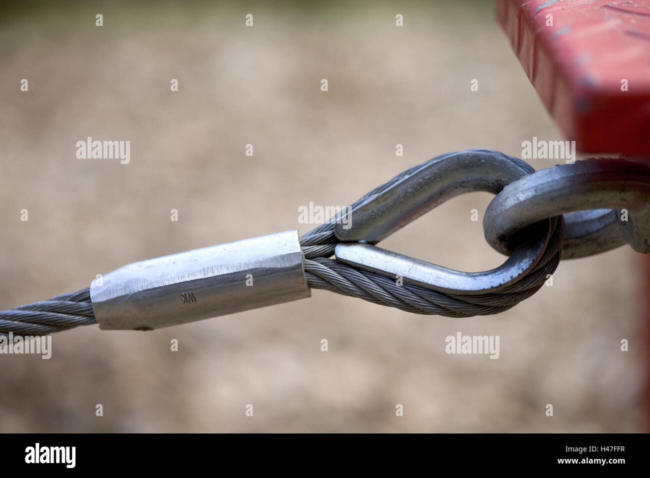 Wire rope connection, Stock Photo