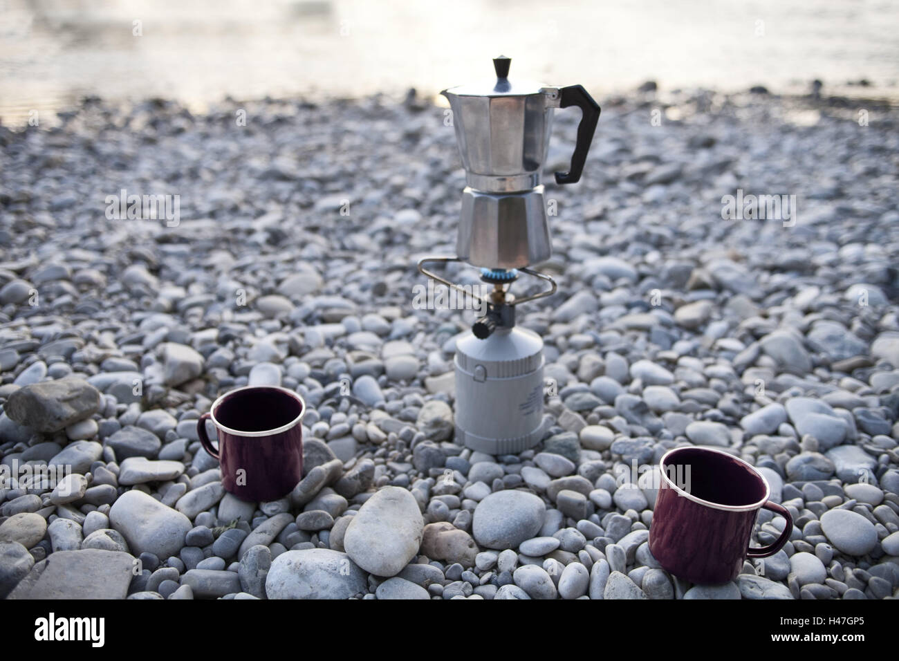 Stovetop espresso maker on camping stove, Fondo, Trentino, Italy Stock  Photo - Alamy