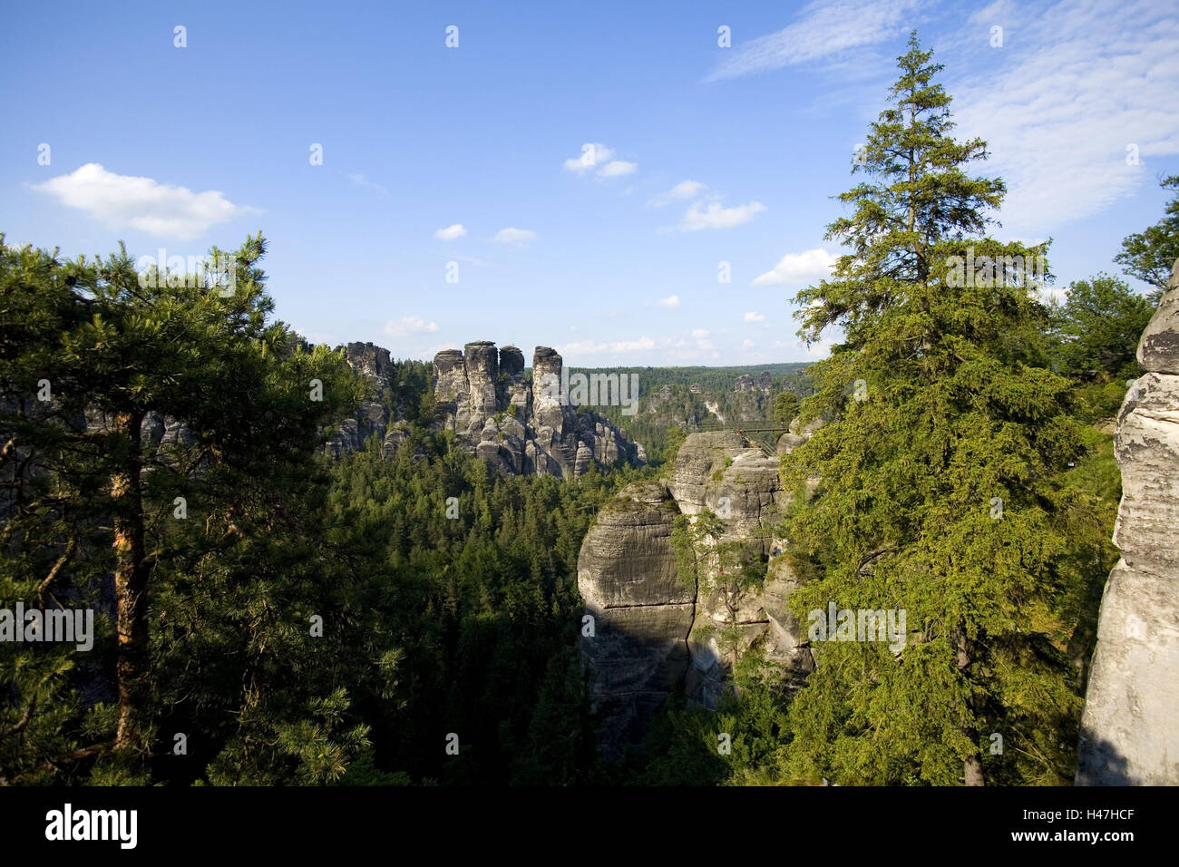 Rock formation of the Bastei Stock Photo - Alamy